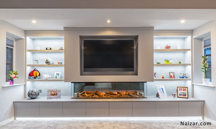 Media Wall with Fireplace